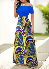 Multi Color dresses,Tribal dresses,Dot dresses,ROTITA Patchwork Tribal Print Multi Color Maxi Dress