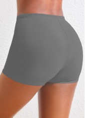 Grey plus size,Plain Color plus size,ROTITA Plus Size Mid Waisted Swimwear Shorts