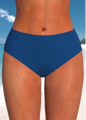 ROTITA Bas de bikini taille mi-haute bleu stretch