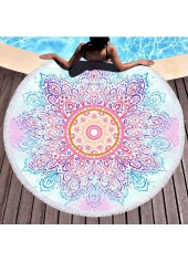 Tribal Print Polyester Multi Color Beach Blanket