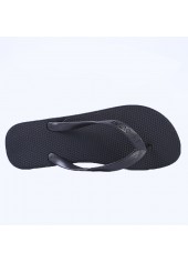 Black accessories,Plain Color accessories,Rubber Black Falt Toe Post Flip Flops