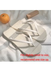 White accessories,Plain Color accessories,White Rubber Falt Toe Post Flip Flops