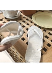 White accessories,Plain Color accessories,White Rubber Falt Toe Post Flip Flops