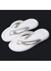 White Falt Toe Post Flip Flops