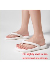 White accessories,Plain Color accessories,White Falt Toe Post Flip Flops