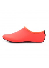 Peach Red Polyester Anti Slippery Water Shoes