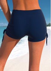 Navy swimwear,White swimwear,Striped swimwear,Geometric swimwear,ROTITA Drawstring Wide Strap Navy Striped Tankini Top