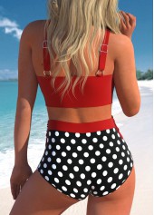 Red swimwear,Plain Color swimwear,ROTITA Criss Cross Wide Strap Red Bikini Top