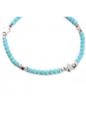 Light Blue jewelry,Other jewelry,Light Blue Star Detail Beads Anklet