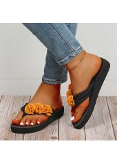 Black accessories,Contrast Color accessories,Black Falt Toe Post Contrast Slippers