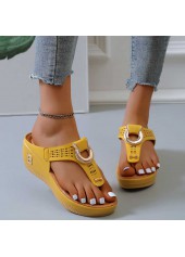 Ginger Mid Heel Toe Post Slippers