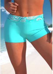 Cyan swimwear,Paisley swimwear,ROTITA Mesh Cyan Paisley Print Tankini Top