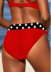 Red swimwear,Dot swimwear,ROTITA Criss Cross Red Polka Dot Bikini Top