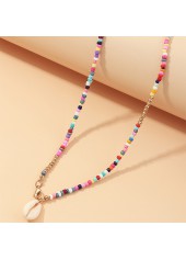 Multi Color jewelry,Other jewelry,Asymmetrical Plastic Detail Multi Color Necklace