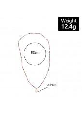 Multi Color jewelry,Other jewelry,Asymmetrical Plastic Detail Multi Color Necklace