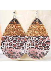 Multi Color jewelry,Animal Print jewelry,Leopard jewelry,Teardrop Animal Prints Multi Color Earrings