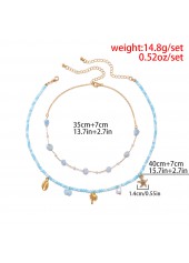 Multi Color jewelry,Contrast Color jewelry,Gold Metal Asymmetrical Multi Color Necklace Set