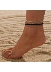 Multi Color Metal Round Anklet Set
