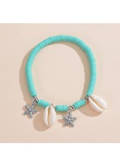 Mint Green jewelry,Other jewelry,Mint Green Shell Plastic Star Anklet