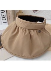 Light Camel accessories,Plain Color accessories,Foldable Light Camel Sun Visor Hat