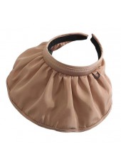 Light Camel accessories,Plain Color accessories,Foldable Light Camel Sun Visor Hat