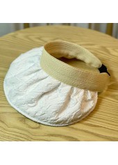 Beige accessories,Contrast Color accessories,Acrylic Detail Beige Contrast Visor Hat