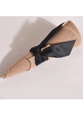 Light Coffee accessories,Plain Color accessories,Light Coffee Bowknot Detail Knitwear Visor Hat