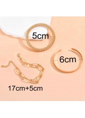 Gold jewelry,Other jewelry,Gold Chain Design Alloy Bracelet Set