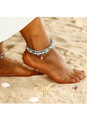 Alloy Design Silvery White Star Anklet