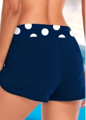 Navy swimwear,White swimwear,Dot swimwear,Geometric swimwear,ROTITA Circular Ring Navy Polka Dot Bikini Top