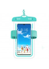 One Size Cyan Transparent Phone Case