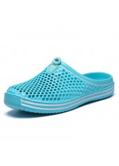 Cyan Rubber Design Anti Slippery Water Shoes