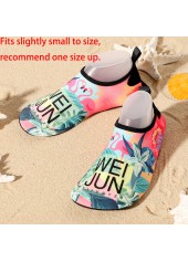 Multi Color accessories,Letter accessories,Plants accessories,Animal Print accessories,Letter Print Multi Color Anti Slippery Water Shoes