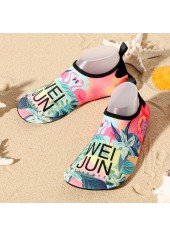Letter Print Multi Color Anti Slippery Water Shoes