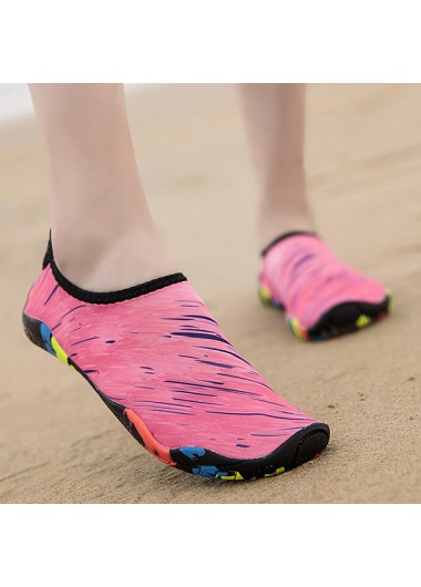 Pink accessories,Graphic accessories,Graffiti Print Pink Anti Slippery Water Shoes