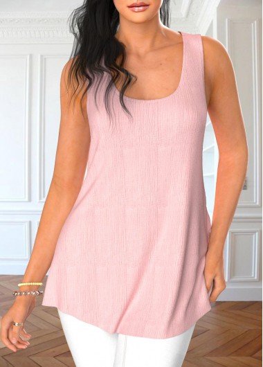 Light Pink tops,Graphic tops,ROTITA Graffiti Print Light Pink Cardigan and Tank Top