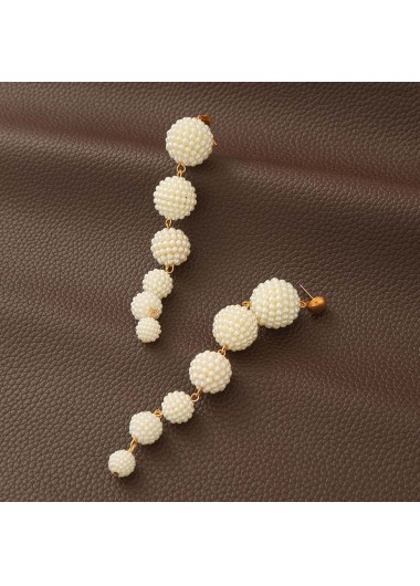 Raw white jewelry,Other jewelry,Pearl Deisgn Ball Shape Raw White Earrings
