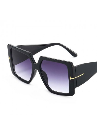 Grey accessories,Other accessories,Grey Ombre Large Frames Geometric Sunglasses