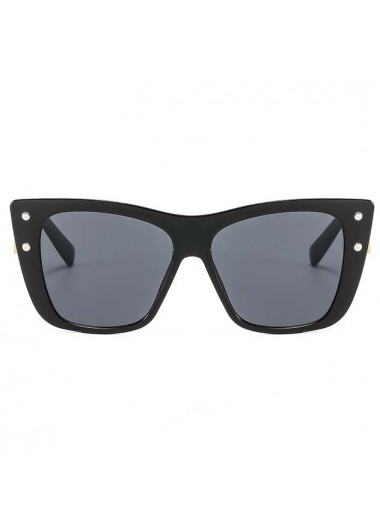 Black accessories,Other accessories,Black Chain Design Rivet Cat Eye Sunglasses
