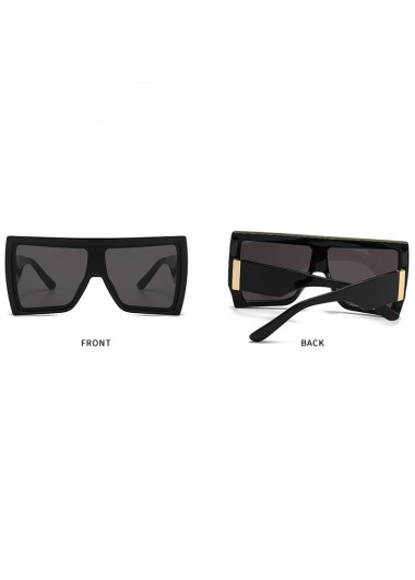 Black accessories,Other accessories,Black Large Frame Oversized Sunglasses For Men