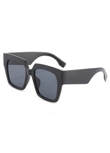 Black accessories,Other accessories,Black Retro Large Frame Square Sunglasses