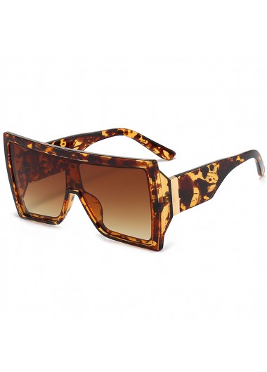 Dark Camel accessories,Leopard accessories,Dark Camel Large Frame One-piece Oversized Sunglasses