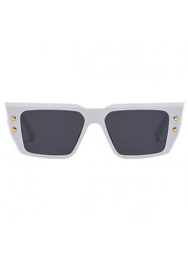 White accessories,Other accessories,White Rivet Detail Cat Eye Sunglasses