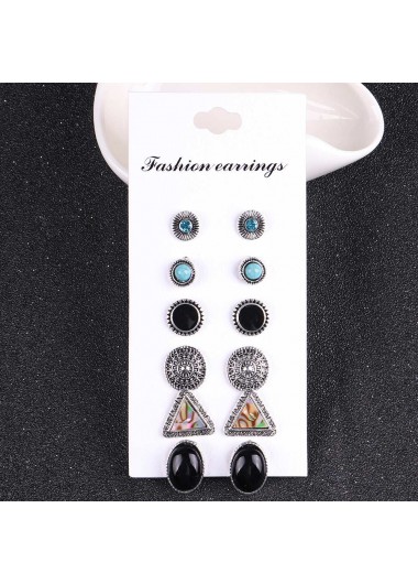 Multi Color jewelry,Geometric jewelry,Multi Color Geometric Pattern Earring Set