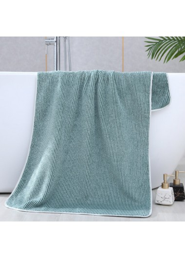 Sage Green accessories,Striped accessories,Geometric accessories,Striped Polyester Sage Green Bath Towel