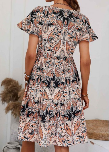 Multi Color dresses,Tribal dresses,Patchwork Tribal Print Multi Color A Line Dress