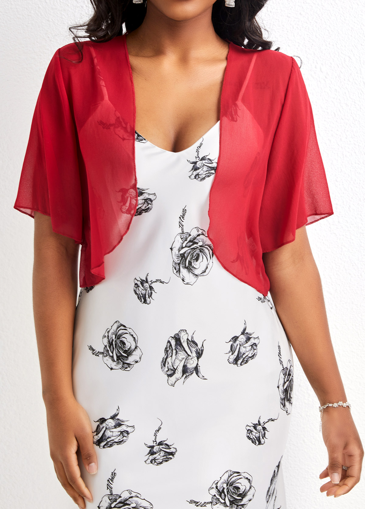 Wine Red outerwear & coats,Plain Color outerwear & coats,Wine Red Open Front Short Sleeve Coat