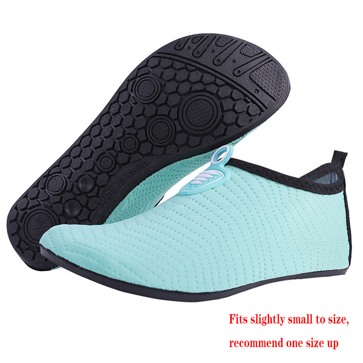 Mint Green Polyester Anti Slippery Water Shoes