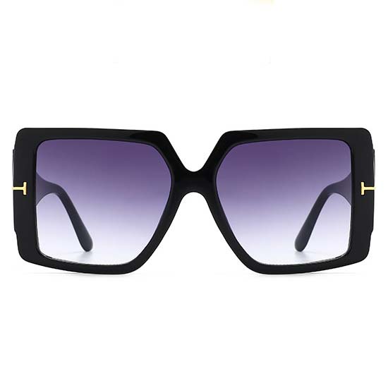 Grey Ombre Large Frames Geometric Sunglasses