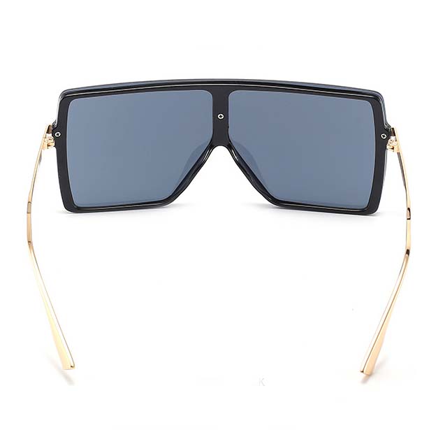 Black accessories,Other accessories,Black Geometric Large Frames Oversized Sunglasses